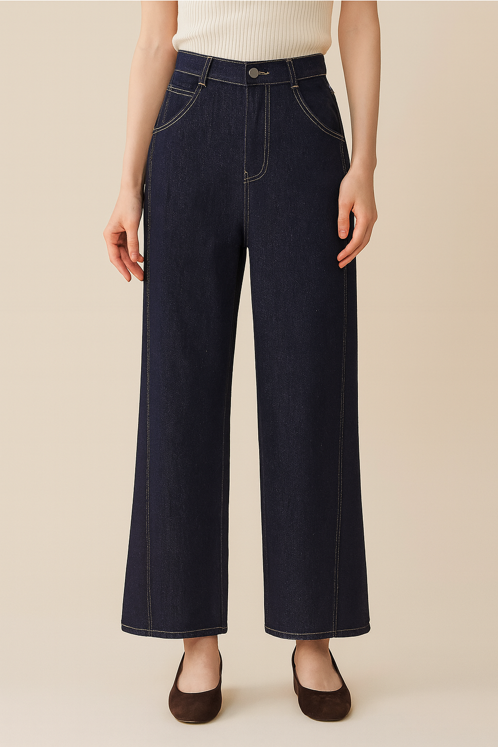 High Waist Straight Jeans