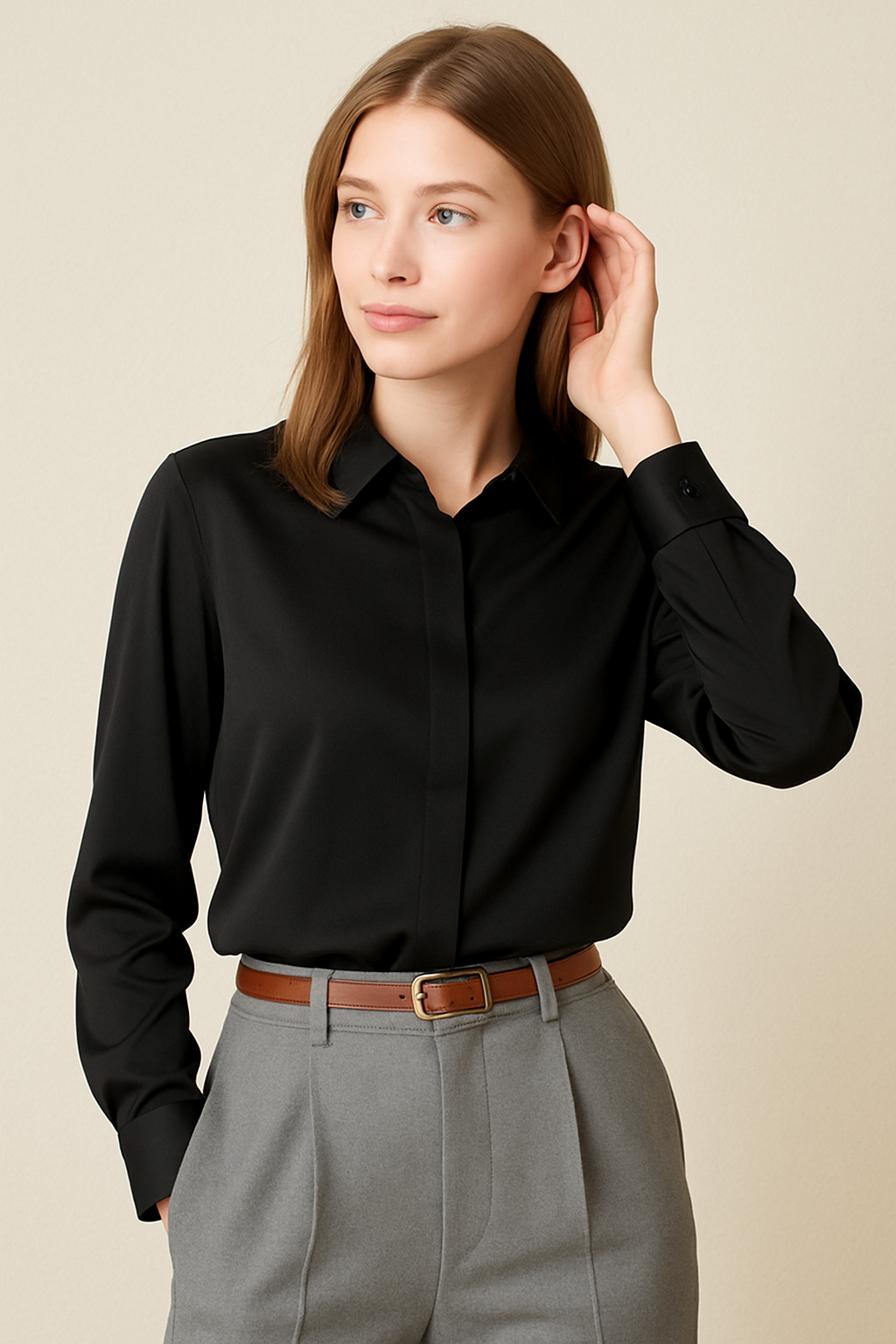 Graceful Satin Shirt