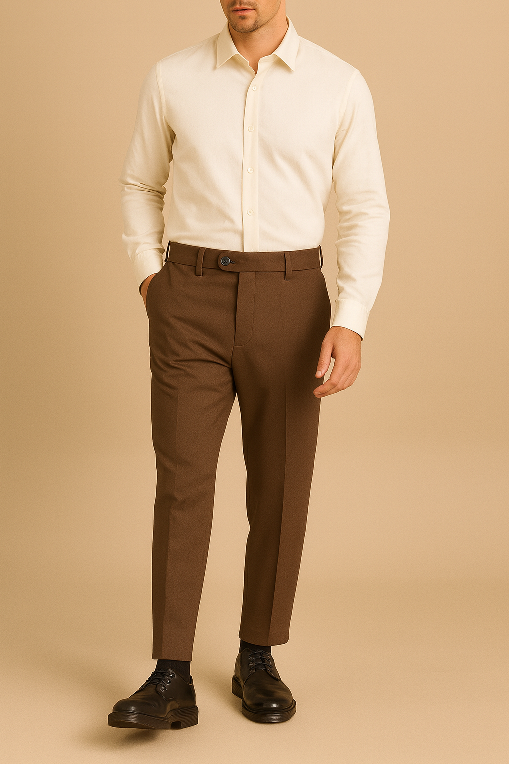 Straight Fit Trousers