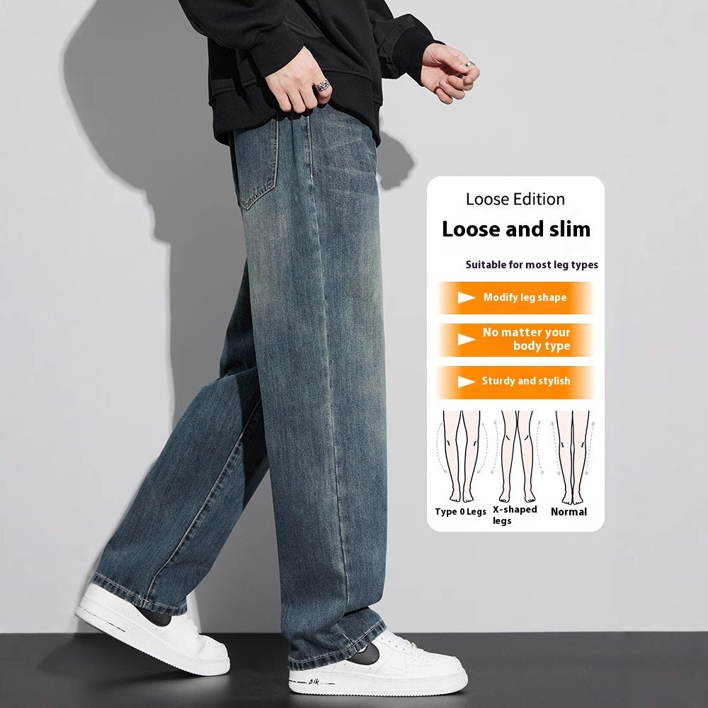 Retro Nostalgic Straight Jeans